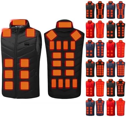 cllios Heated Vest for Men and Women Puffer Quilted Lightweight Heating Vest Sleeveless Warm Winter Unisex Thermal Coats