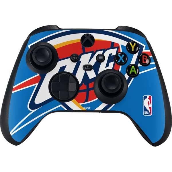 Skinit Decal Gaming Skin Compatible with Xbox Series X Controller - Officially Licensed NBA Oklahoma City Thunder Large Logo Design