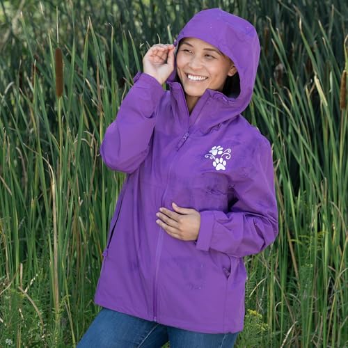 GreaterGood Reflective Paw Print Rain Jacket with Zippered Pockets and Hood4