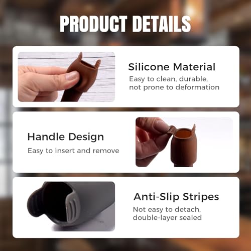 Image of Silicone Wine Stopper for Wine Bottles, 2025 New Wine Stoppers for Wine Bottles, Seal Bottle Cover for Beer Champagne, Glass Bottle Sealer Covers Wine Stoppers for Home Use (12, All)