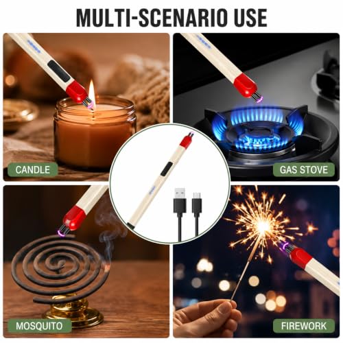 Image of Rechargeable Gas Lighter, Match Stick Shaped, Long Handle