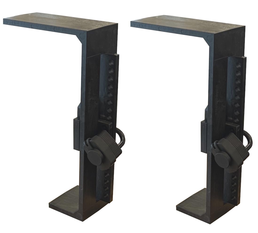 Selections Black Wheelie Bin Tough Plastic Security Lock With Padlock - Pack Of 2