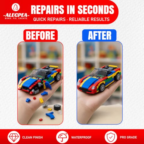 Image of ALECPEA Super Glue for Plastic 30g, Thick Plastic Adhesive with 3 Droppers | Clear High-Viscosity Glue For Cracked Toys, Plastic Housings, Miniatures And Small Household Repairs