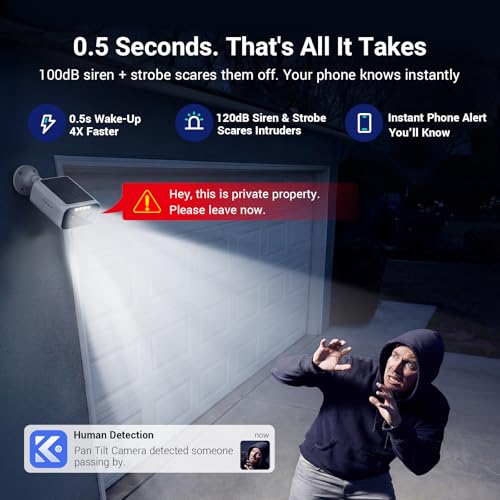 Image of ANSQUE 2K QHD Solar Powered Security Camera Wireless Outdoor, 6-Cam System
