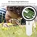 Magnifying Glass with Light, 30X Illuminated Large Magnifier Handheld 12 LED Lighted Magnifying Glass for Seniors Reading, Soldering, Coins, Jewelry, Macular Degeneration(Silver Button)