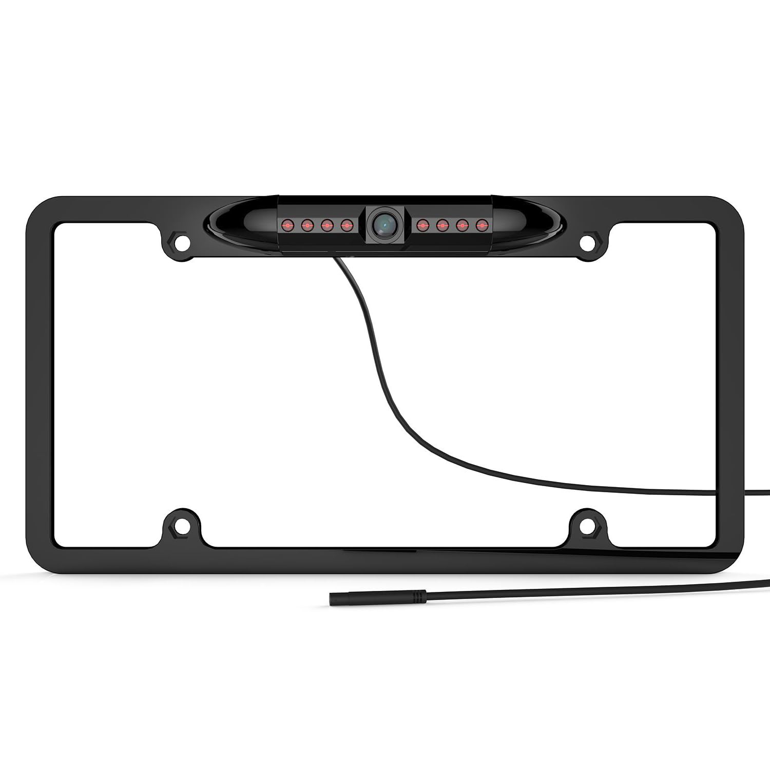 Backup HD Camera Frame License Plate Rear Night Vision Waterproof Compatible with Kenwood Car Radio DDX26BT DDX340BT DDX376BT DDX396 DMX125BT DMX907S DMX7705S DMX7706S DNX6990HD Black