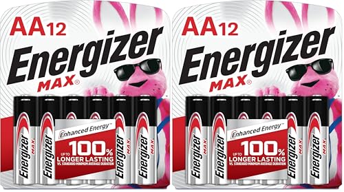 Image of Energizer MAX AA Batteries, Double A Alkaline Batteries, 12 Count (Pack of 2)