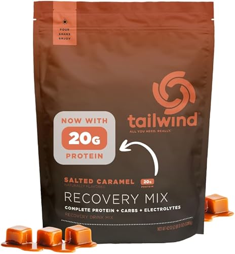Tailwind Nutrition Mezcla de recuperación, 0.71 oz de proteína completa, carbohidratos y electrolitos, mezcla de bebida en polvo para después del