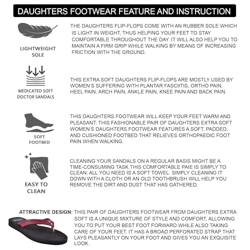 Image of Daughters 2015 Soft comfortable and stylish flip flop slippers for Women in exciting colors |Lightweight | Anti Skid | Daily Use Chappal | Women's Ortho slippers