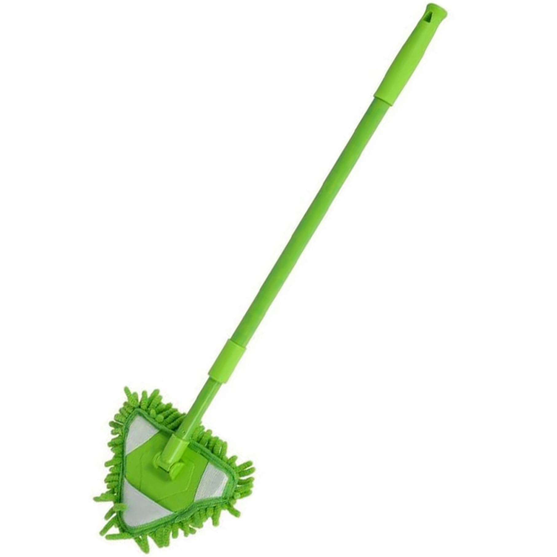Monetais 1-Pack Mini Floor Mop Adjustable Triangle Cleaning, 180° Rotatable Chenille Wall Cleaner with Telescopic Handle