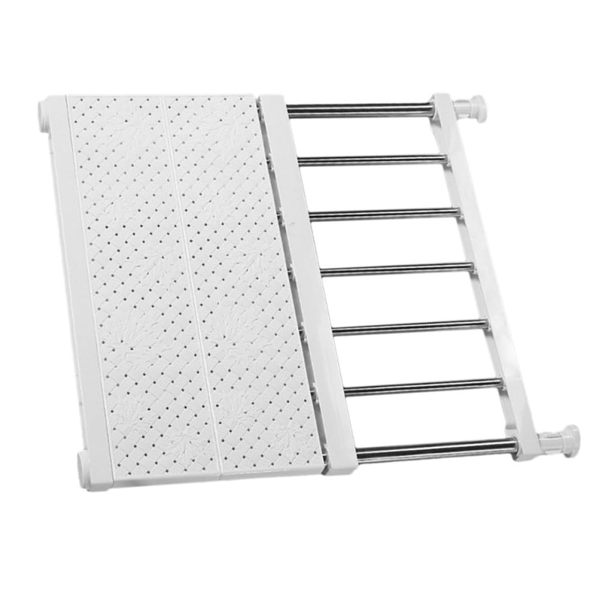 Separador de estante ajustable para armario, extensible de 33 a 53 cm, para ropa y zapatos, separador de armario blanco para el hogar y el armario