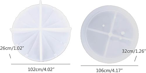 Miniatura 7 de Molde de silicona de carrusel musical de bricolaje con materiales de movimiento, moldes de resina de marca redonda de corazón, moldes de cubierta