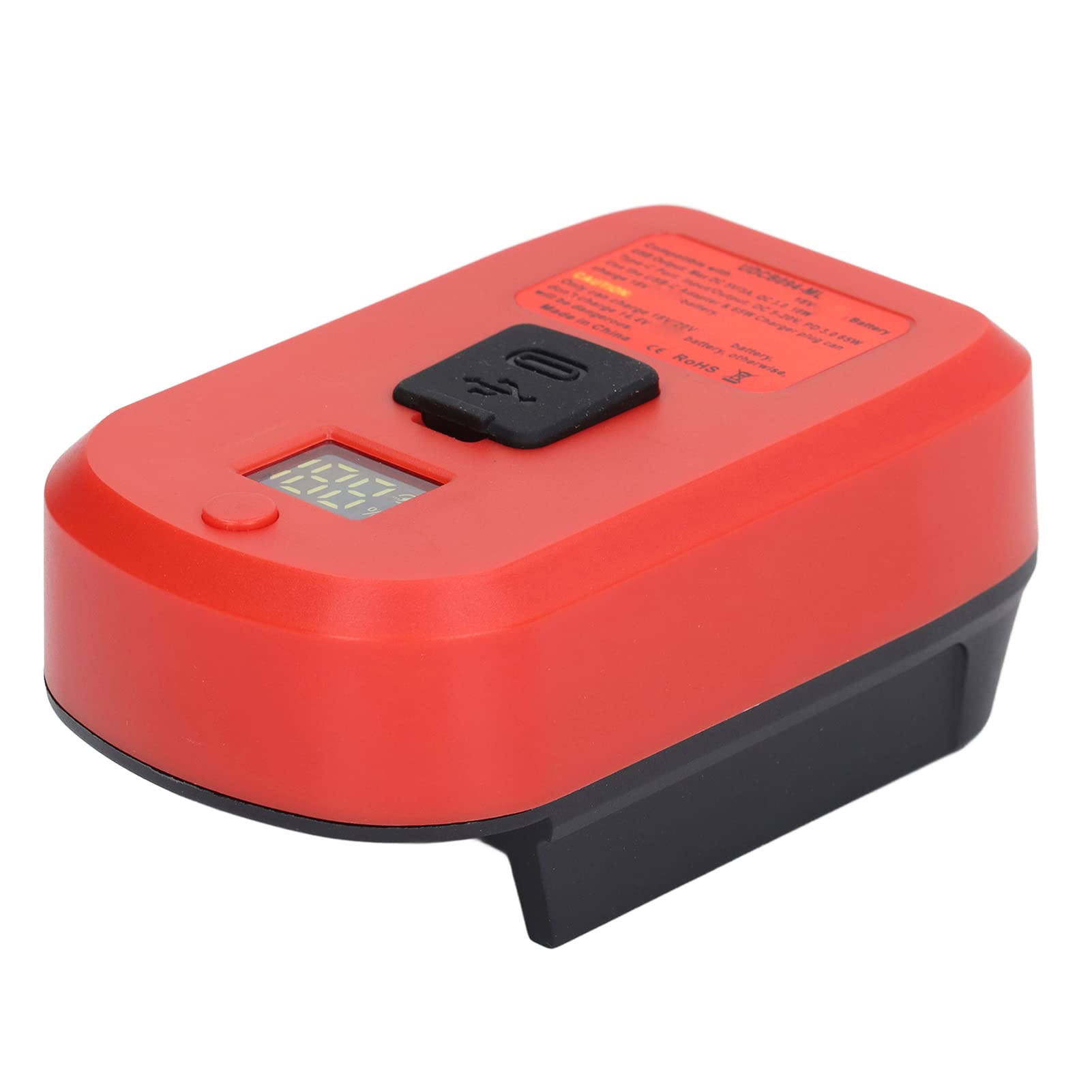 Adaptador de batería con pantalla de alimentación 18V Power Tool Battery To USB Tipo C Convertidor