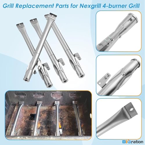 Image of Replacement Parts for Nexgrill 4-Burner 720-0830 720-0830H 720-0830A 720-0830HR 720-0830T, Cooking Grate, Heat Shield and Burner Kit for Nexgrill Replacement Parts 4-Burner