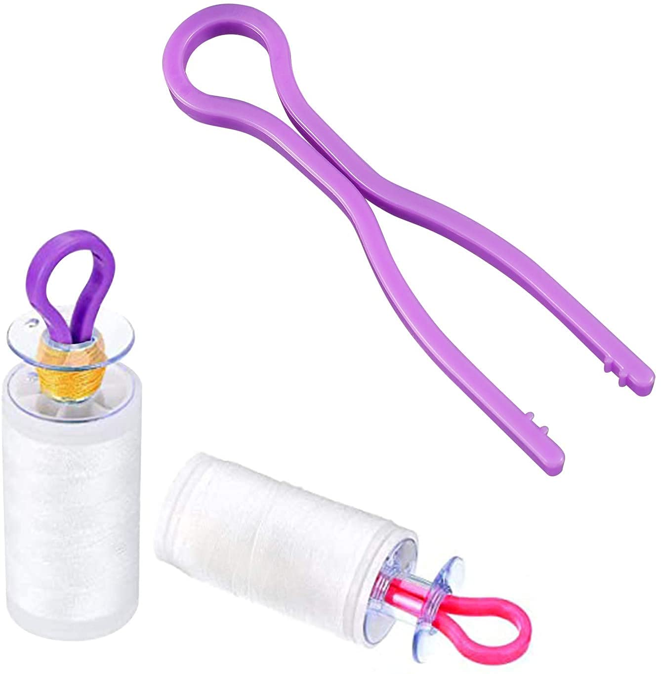 PATIKIL 80 Fermagli Per Bobine Di Cucito In Plastica, Multicolore, Diametro 18mm, Organizer Per Fili E Spaghi, Accessori Per Cucito E Ricamo - 3