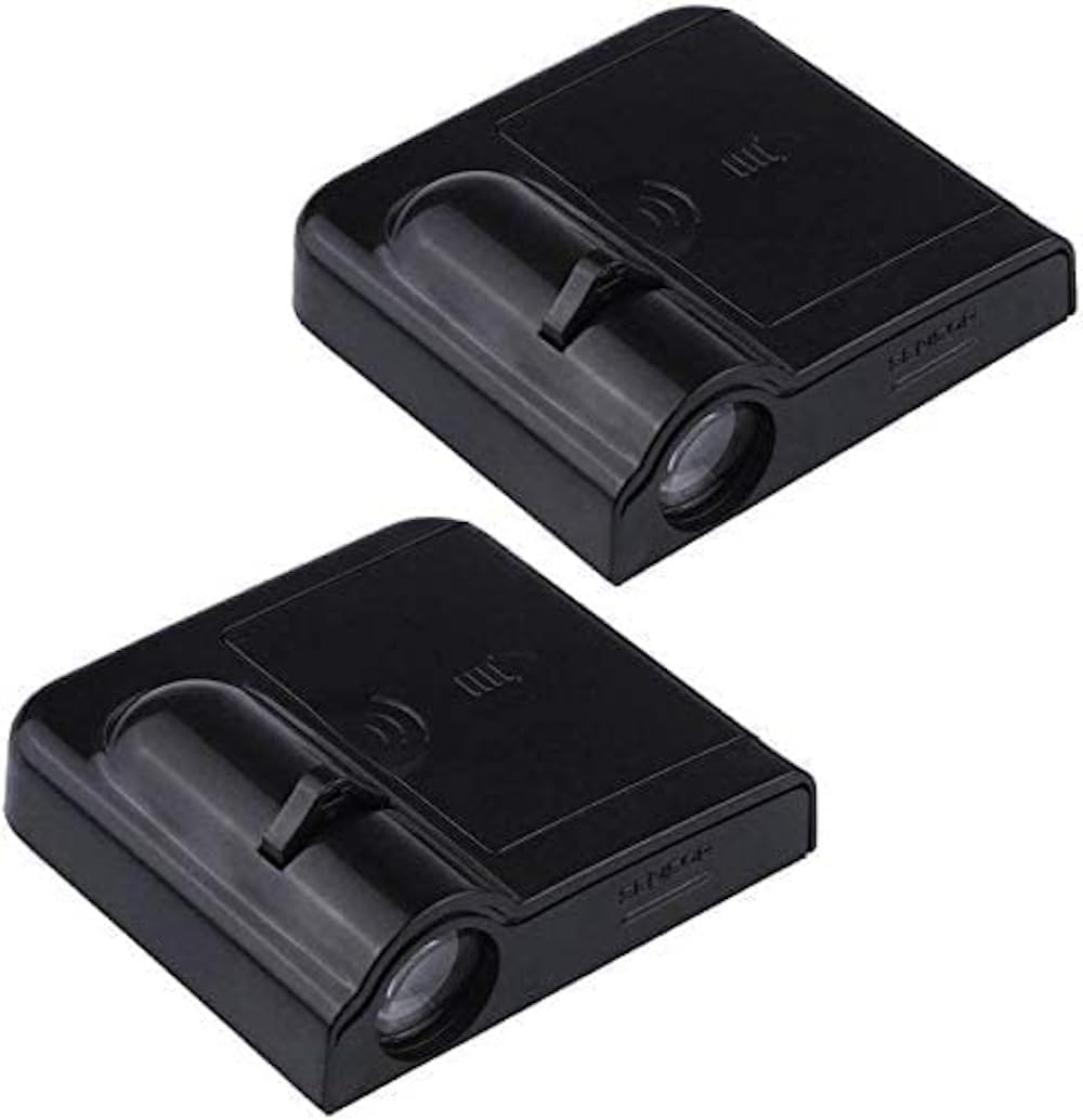 Automaze Wireless Car Welcome Logo Shadow Projector Ghost Lights Kit Compatible for Jeep Cars Set of 2