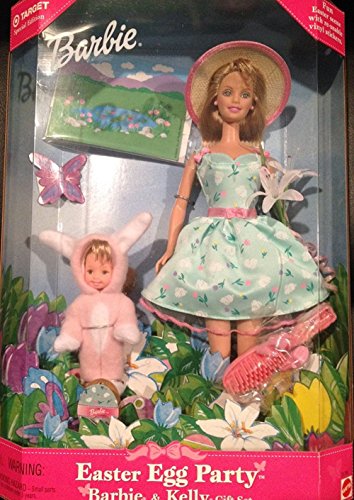 Barbie Easter Egg Party y Kelly Set con stickers miniatura 1