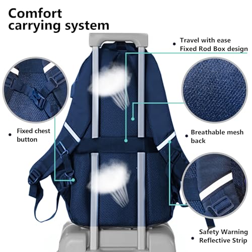 Astronauts Backpack. Luminous Anti Theft travel backpack Laptop Backpack Large Capacity Adjustable Shoulder Strap Backpack USB Anime .Headphone Port Combination Lock Blue4