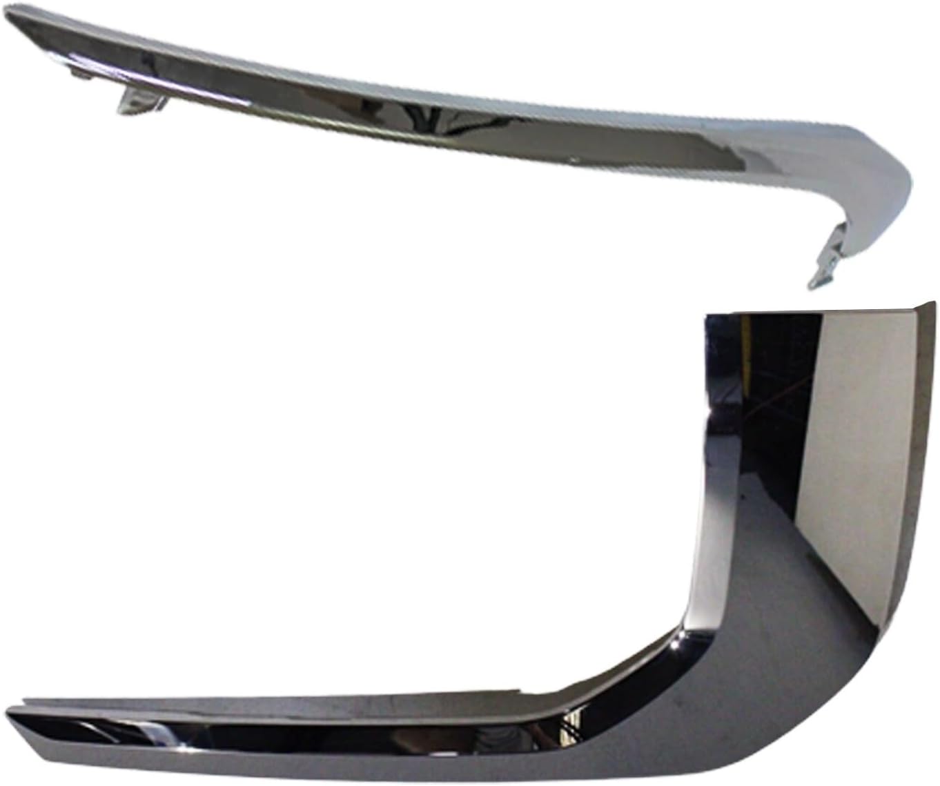 2020 2021 2022 2023 Compatible With Mitsubishi Outlander Sport Front Bumper Upper Lower Chrome Molding Trim Right Passenger Side