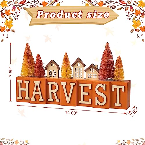Glitzhome-14L-Rustic-Harvest-Village-House-Brush-Trees-Table-Decor-Farmhouse-Wood-Freestanding-Fall-Harvest-Table-Block-Decor-Sign-Fall-Autumn-Table-Decor-Desktop-Decorations-Autumn-Harvest-Festival Glitzhome 14L Rustic Harvest Village House Brush Trees Table Decor Farmhouse Wood Freestanding Fall Harvest Table Block Decor Sign Fall Autumn Table Decor Desktop Decorations Autumn Harvest Festival