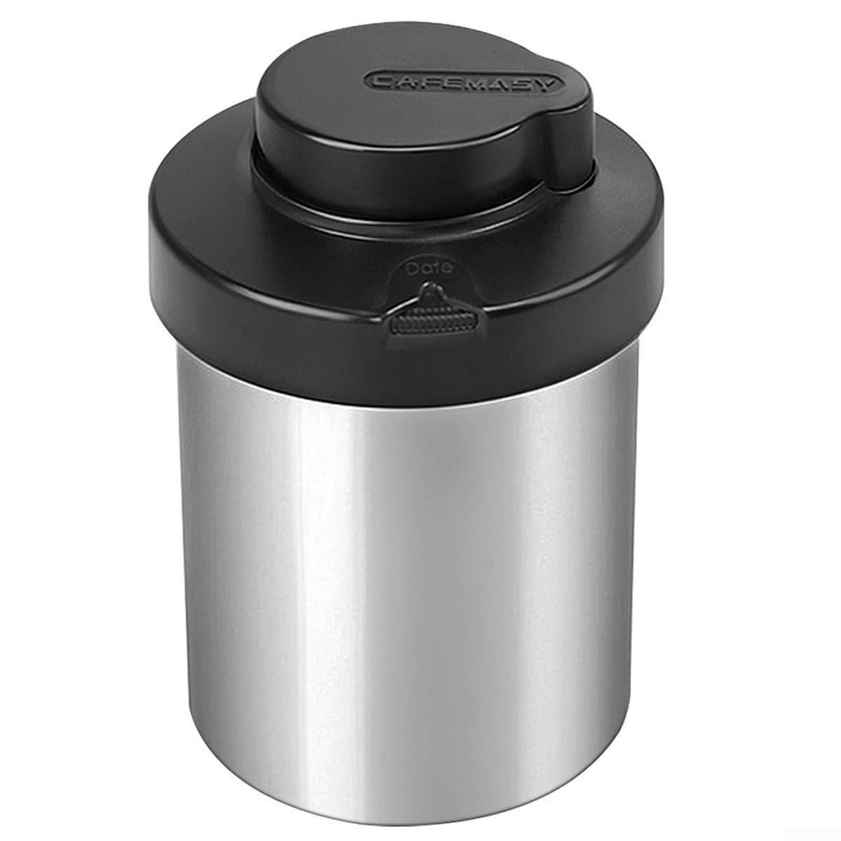 Barattolo per chicchi di caffè con coperchio sottovuoto da 1500 ml, in acciaio inox, ermetico, per uso in cucina, con accesso a bocca larga