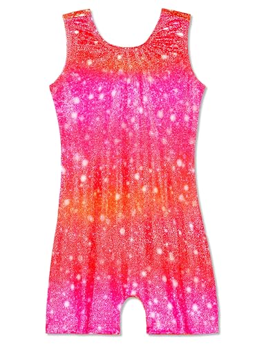 Image of Domusgo Gymnastics Leotards for Girls Sparkly One Piece Biketard Size 1-10Y