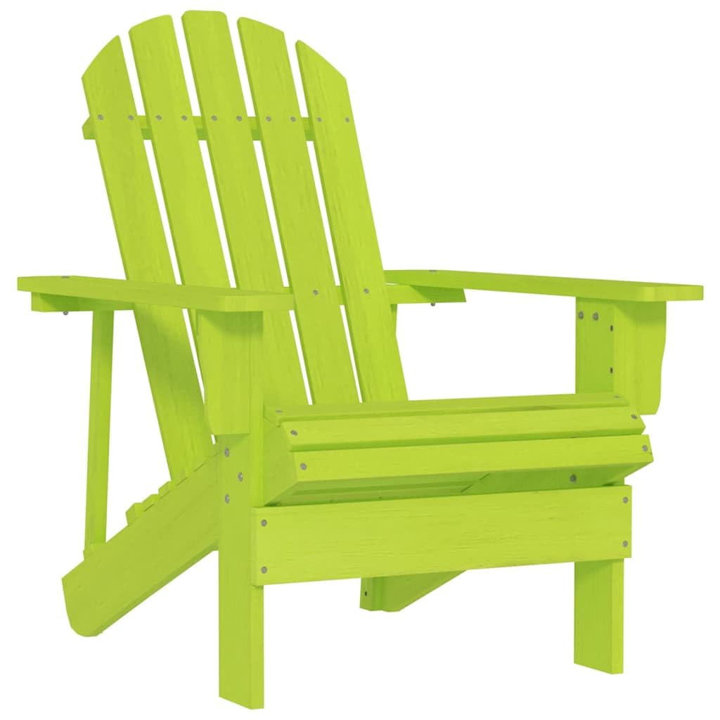 Chaise de Jardin Adirondack Bois de Sapin Massif Vert Mobilier de Jardin Vert,315876