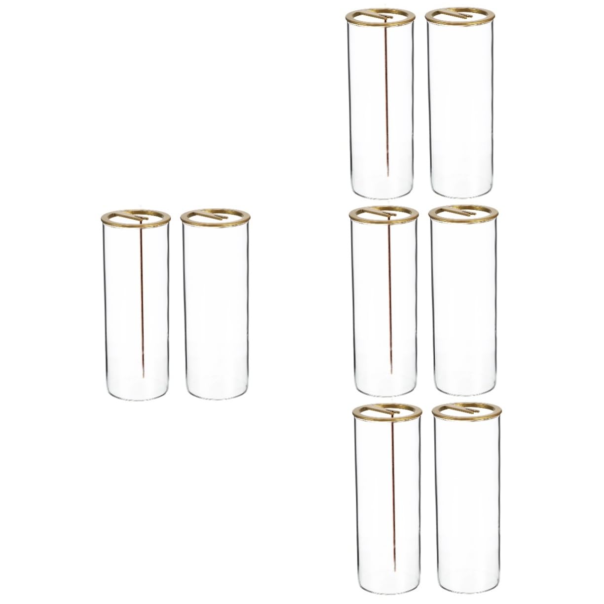 ABOOFAN Porta Incenso in Borosilicato Di Alta Qualità 4 Pezzi Design Unico Elegante Decorazione Da Tavolo 2 Pezzi * 4