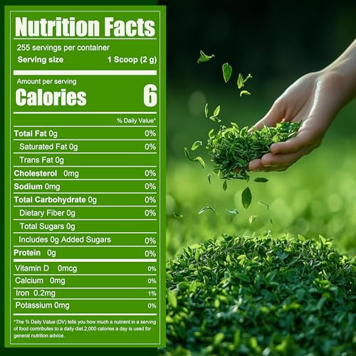 Organic Matcha Powder, 18 oz | Natural Drinks Pure Tea Powder | Organic Certification & Non-GMO | for Matcha Latte, Smoothies, Baking, and Beverage Preparation | Gluten-Free & Vegan - image 2