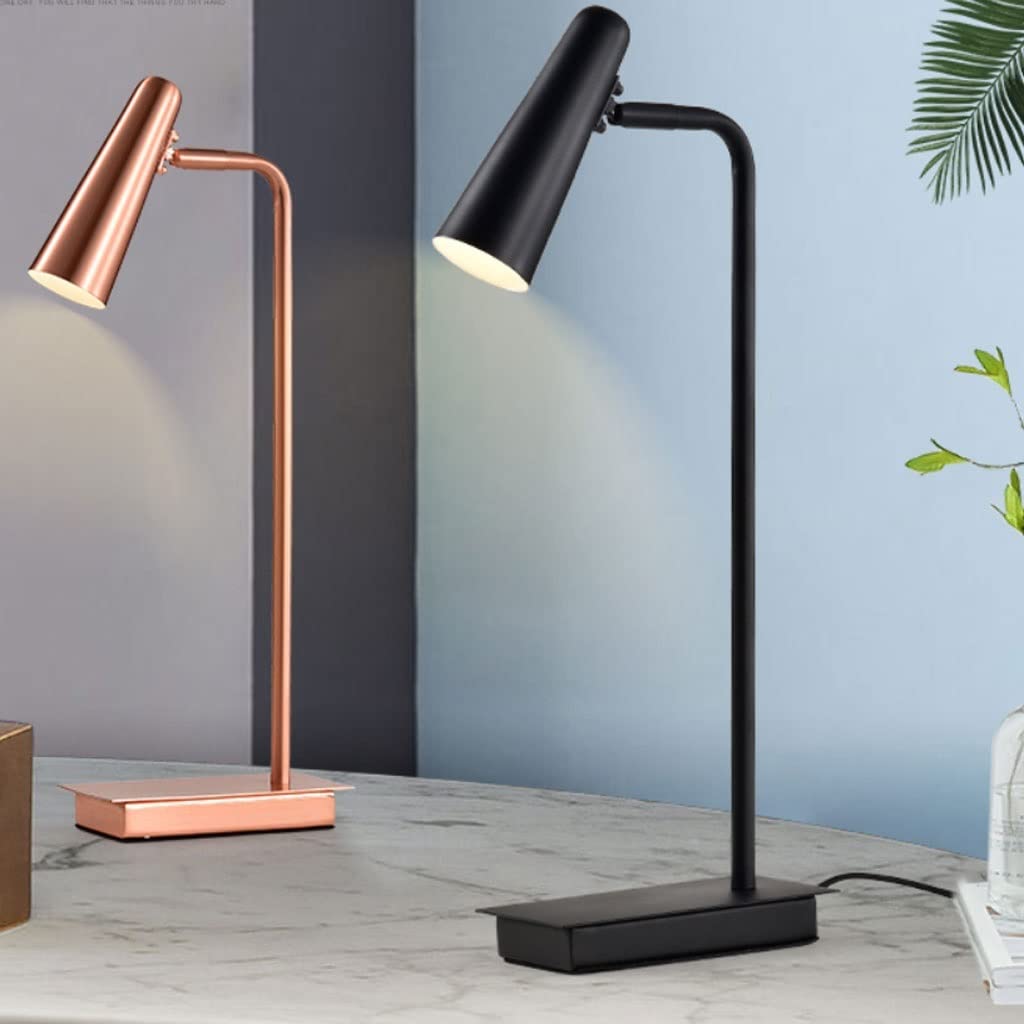 Lampa stołowa Lampa biurkowa Nordic Study Lampka nocna do sypialni Prosta europejska lampa stołowa Lampa stołowa LED(Zwart)