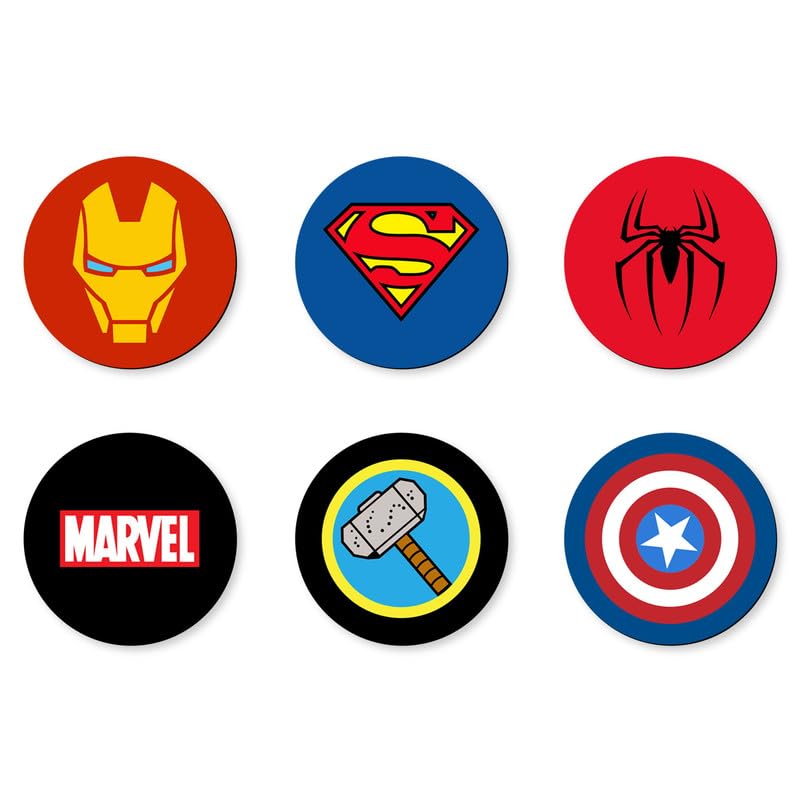 Sketchfab MDF Printed Tea Coaster. Super Hero Cartoon Printed Coaster for Home and Kitchen| Table Decor | (TC-11002)-image-17