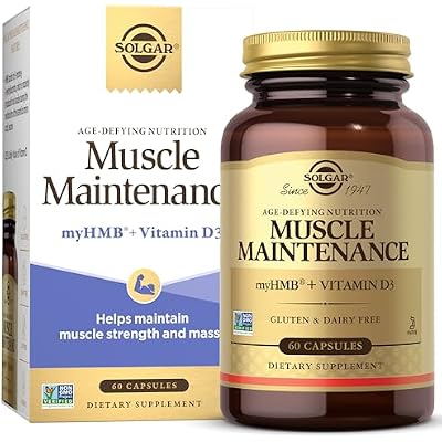 Solgar Muscle Maintenance Vitamin And Mineral Supplement, Support Muscle Mass With HMB And Vitamin D Supplement, Age-Defying Nutrition For Men And Women, Gluten Free, 20 Servings