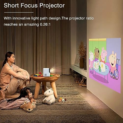 Image of TOPTRO ET31 720p Native Resolution Projector for Home 4K Support, 4000 Lumen (350ANSI) Android 10 WiFi BT 5.1 Inbuilt Netflix PrimeVideo Hotstar 3W Speaker HDMI USB 180 inch Max Display (White)