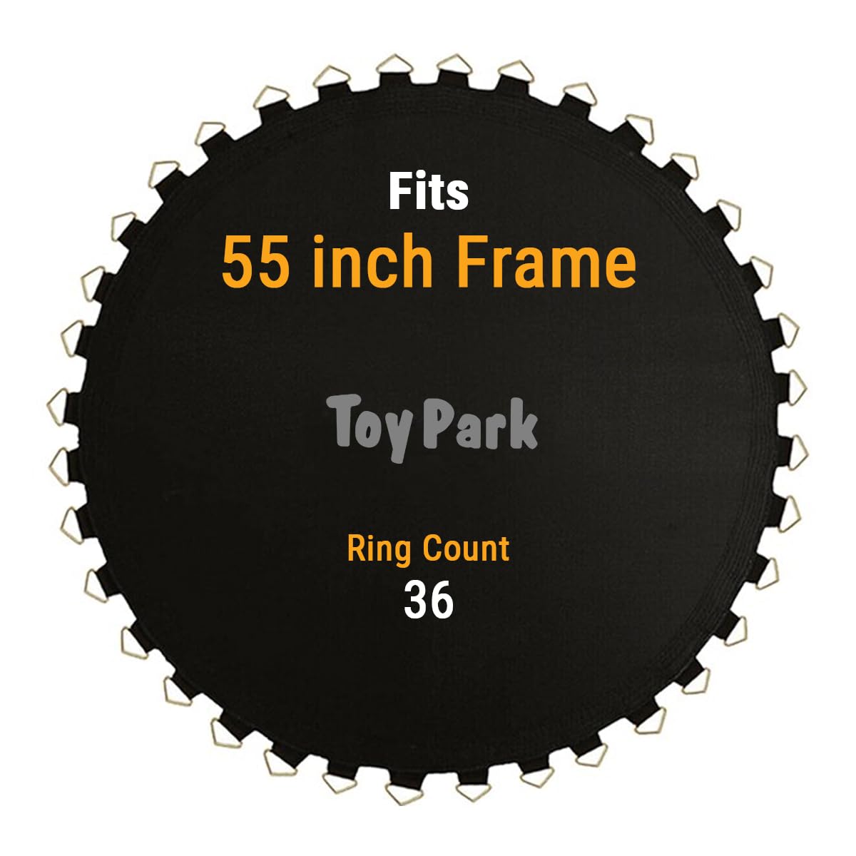 Replacement Jumping Mat for 55 inches Trampolines Round Frame, Perfect Bounce, Fits Most Brands and Models │Outdoor Fun (for 36 Springs)