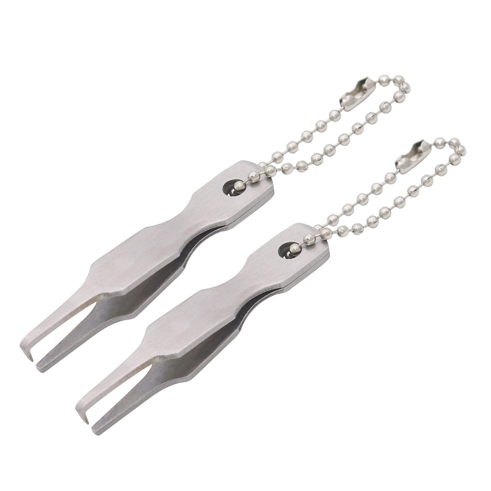 GTYLF 2Pcs Split Rings Opener Tool Fishing Line Tweezers Double Rings Opening Pliers Fishing Tackle Fishing Line Pliers