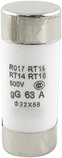 Aexit AC 500V Fuses 63A Cylindrical Contact Cap Fuse Link 22 x Fuse Links 58mm RO17