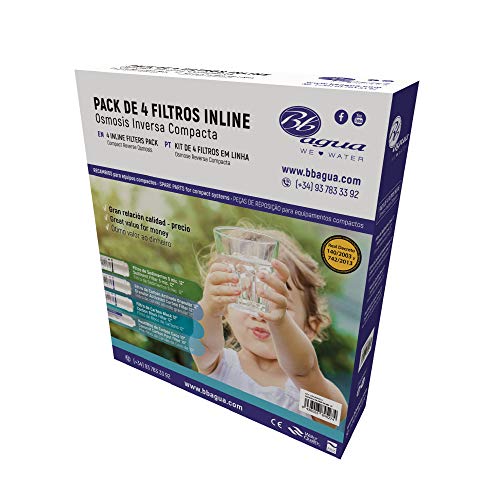 Kit da 4 filtri Inline 12 per impianti di osmosi