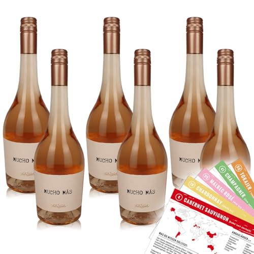 Mucho Más Rosado trocken sortenreines Weinpaket + VINOX Winecards (6x0 75l)