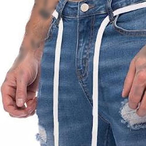 Men's Slim Distressed Tapered Leg Jean Skinny Ripped Straight Stylish Denim Pants Regular Zipper Jeans Pantalon3