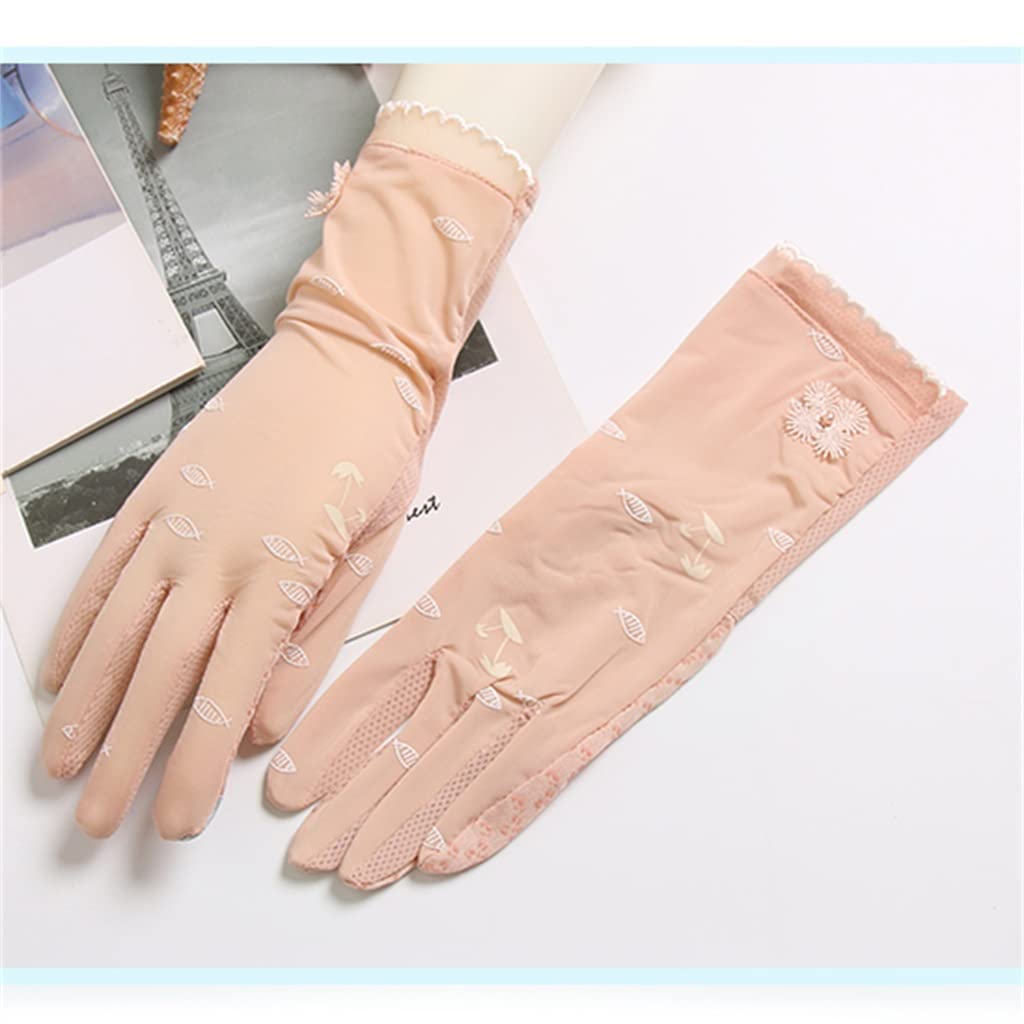 Women's Driving and Cycling Ice Silk Thin Short Gloves Hand Socks