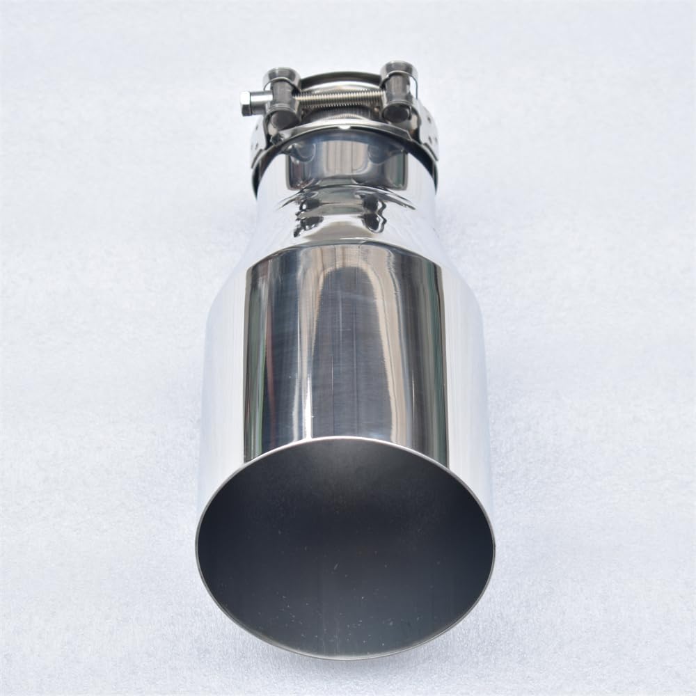 Rura wydechowa samochodu 1 szt. 304 stal nierdzewna uniwersalny tłumik rury wydechowej samochodowej akcesoria samochodowe(73MM IN- 101MM OUT)