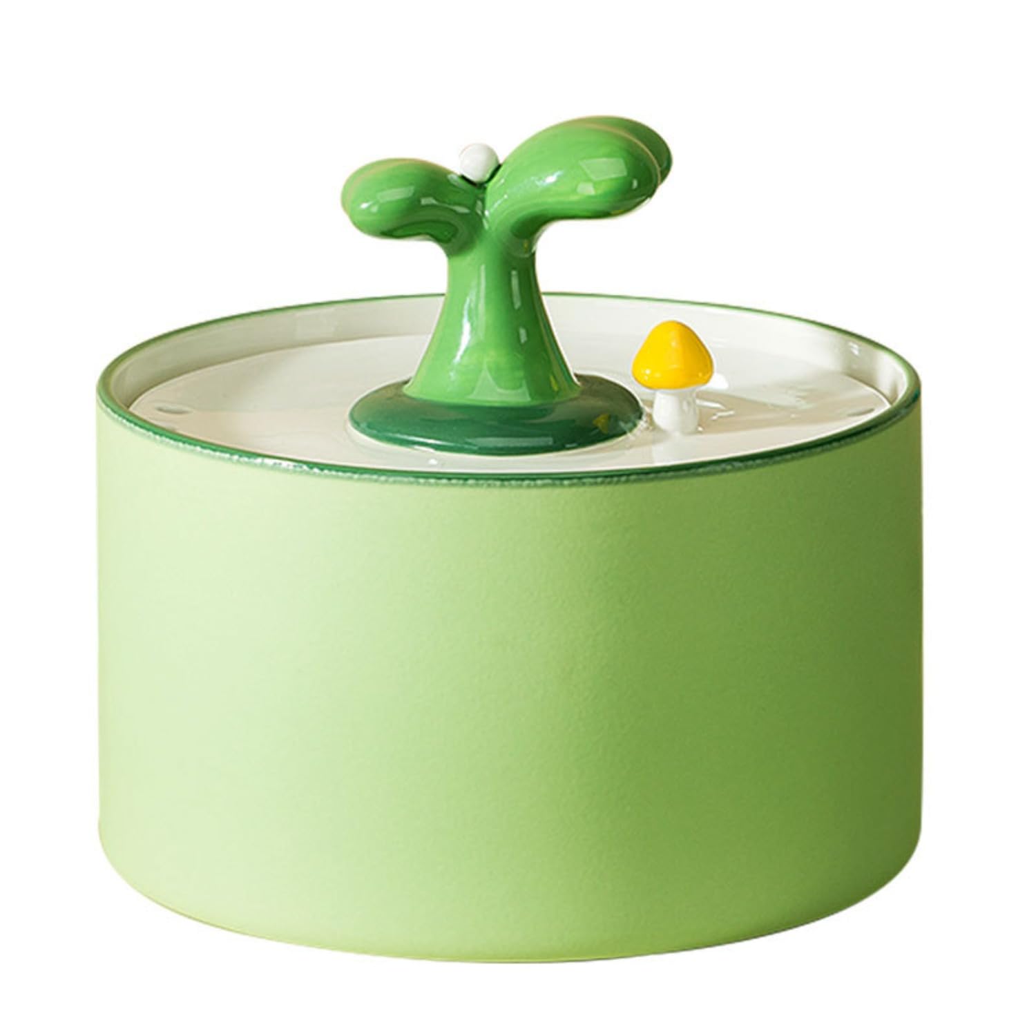 Fuente de agua automática de cerámica para gatos, 1000 ml, filtro circulante ultra silencioso, dispensador de bebidas para mascotas, bebedero de porcelana fácil de limpiar para gatos de interior