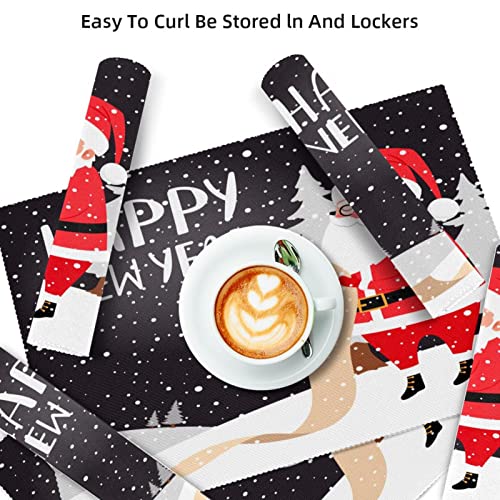 Sets de table Happy New Year pour repas de réveillon en famille