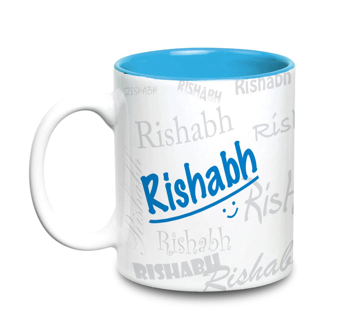 Hot Muggs Me Graffiti Mug - Rishabh Personalised Name Ceramic, 315ml, 1 Unit