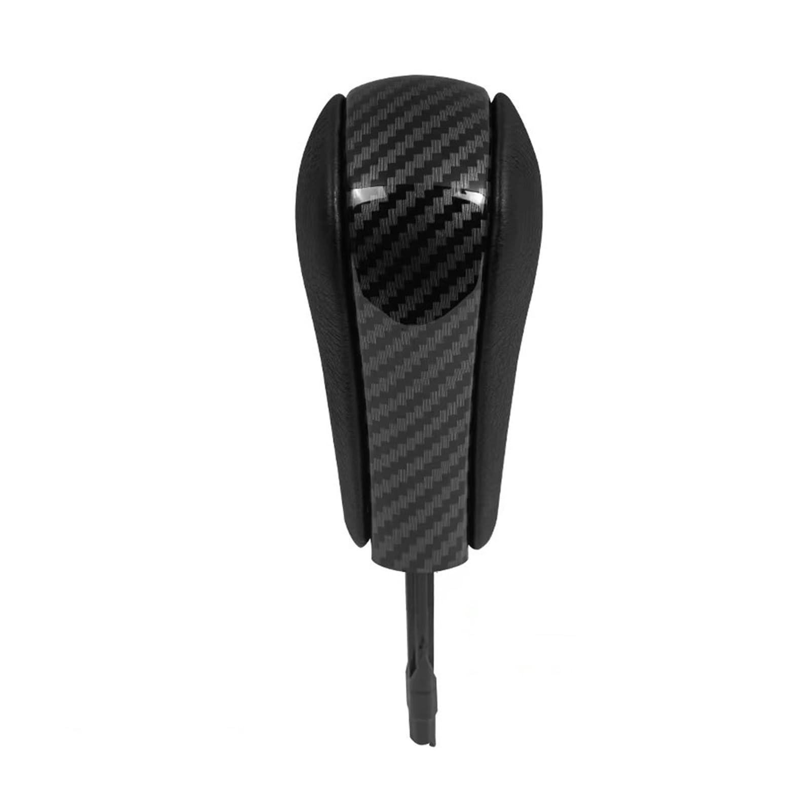 Wylwsha Short Carbon Fiber Shift Gear Knob Cover Automatic Gear Shift Stick Knob Lever Pen For E81 82 87 90 91 92 93 36 38 39 46 For Z4 For Z3 For E53 For X5 For X3 For E60(Short Carbon Fiber)