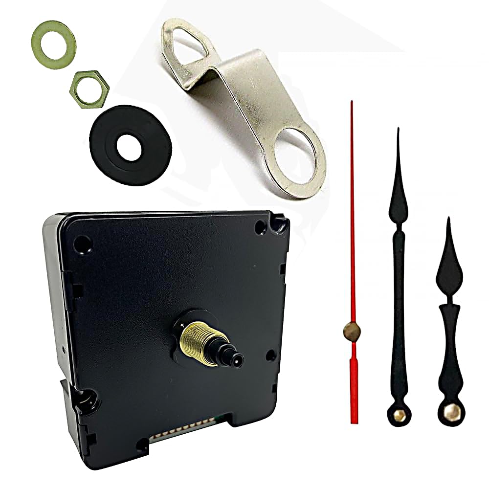 Radio Controlled Clock Mechanism MSF 17mm Shaft Ticking & Hands - 5 PACK — image 1