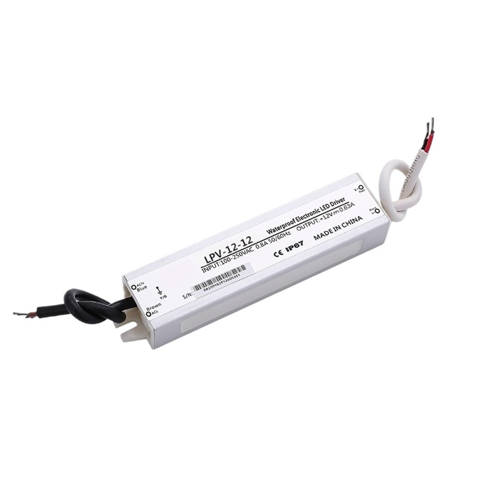 HYUJNAFZR 12W ip67 Electronic LED Driver Outdoor use Power Supply 12V 1A 24V 0.5A Constant Voltage(24V 0.5A)