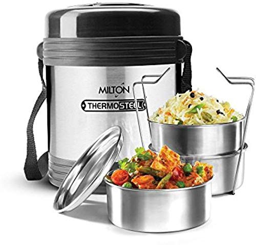 Milton Thermosteel Legend 3 Container Stainless Steel Lunch Box (690 ml)