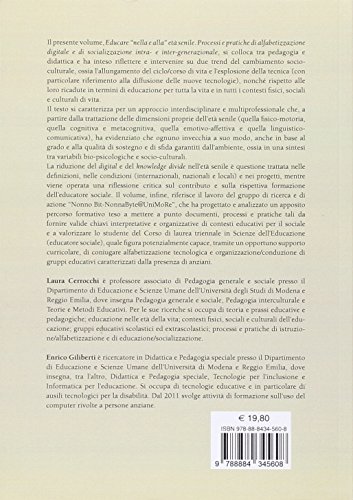 Educare «nella e alla» età senile. Processi e