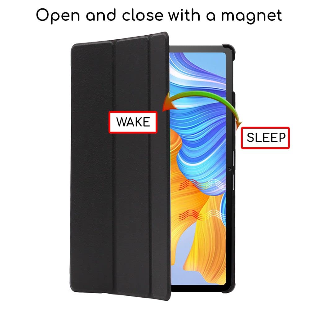 EbestStar Custodia Per Honor Pad 8 Con Rotazione 360° – Cover In Pelle PU, Supporto Regolabile, Colore Nero - 4